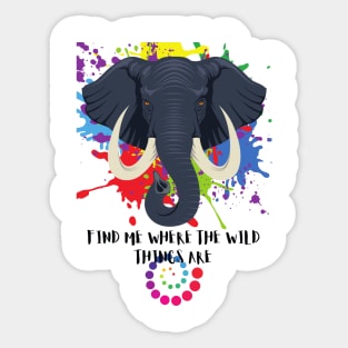 COLORFUL ELEPHANT Sticker